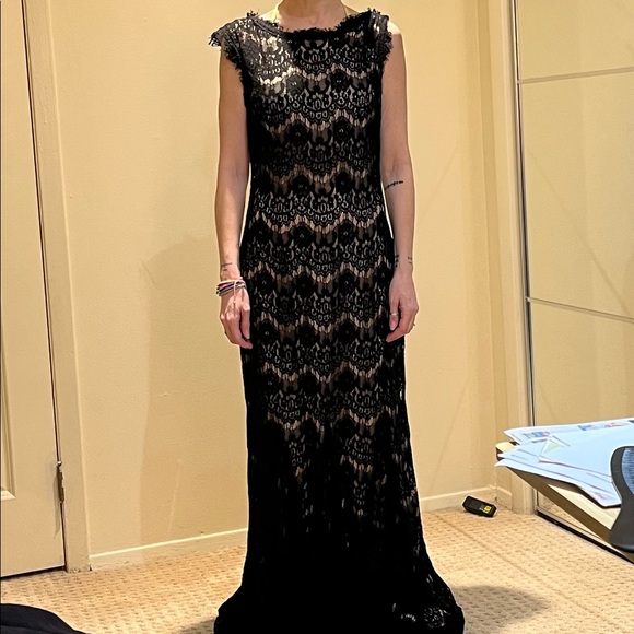 Aqua Dresses & Skirts - Aqua Lace Sleeveless Maxi Evening Gown.